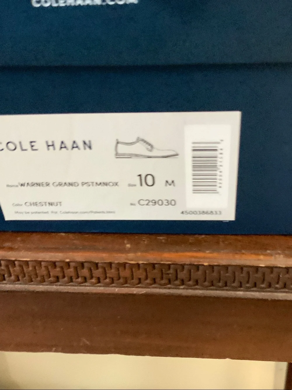 Cole Haan Men's Brown Leather Oxford Lace-Ups